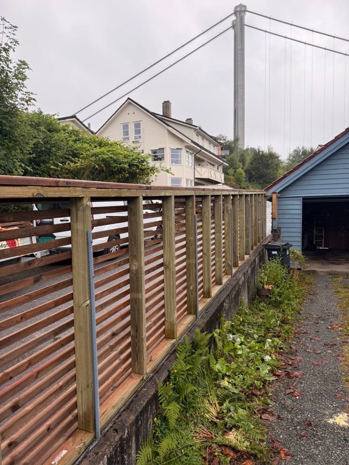 Levegg under montering i Bergen