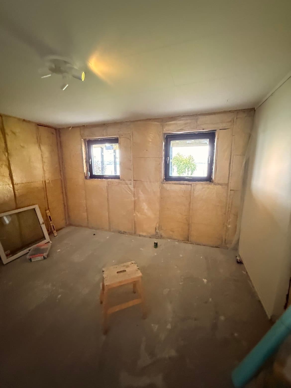 Renovering av kjeller, før