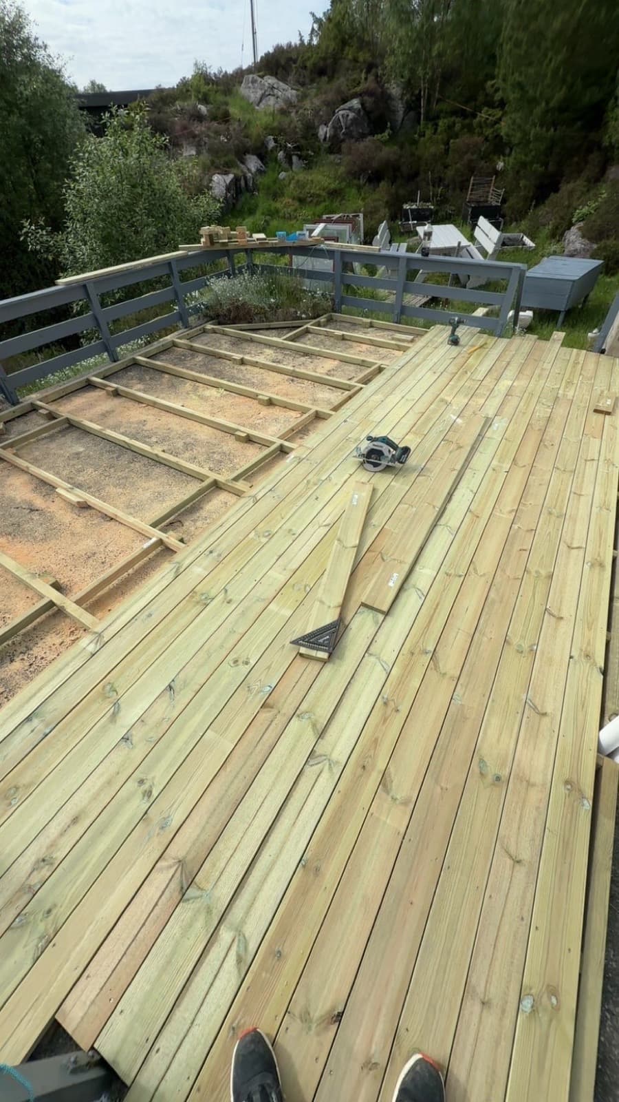 Terrasse under bygging i Bergen