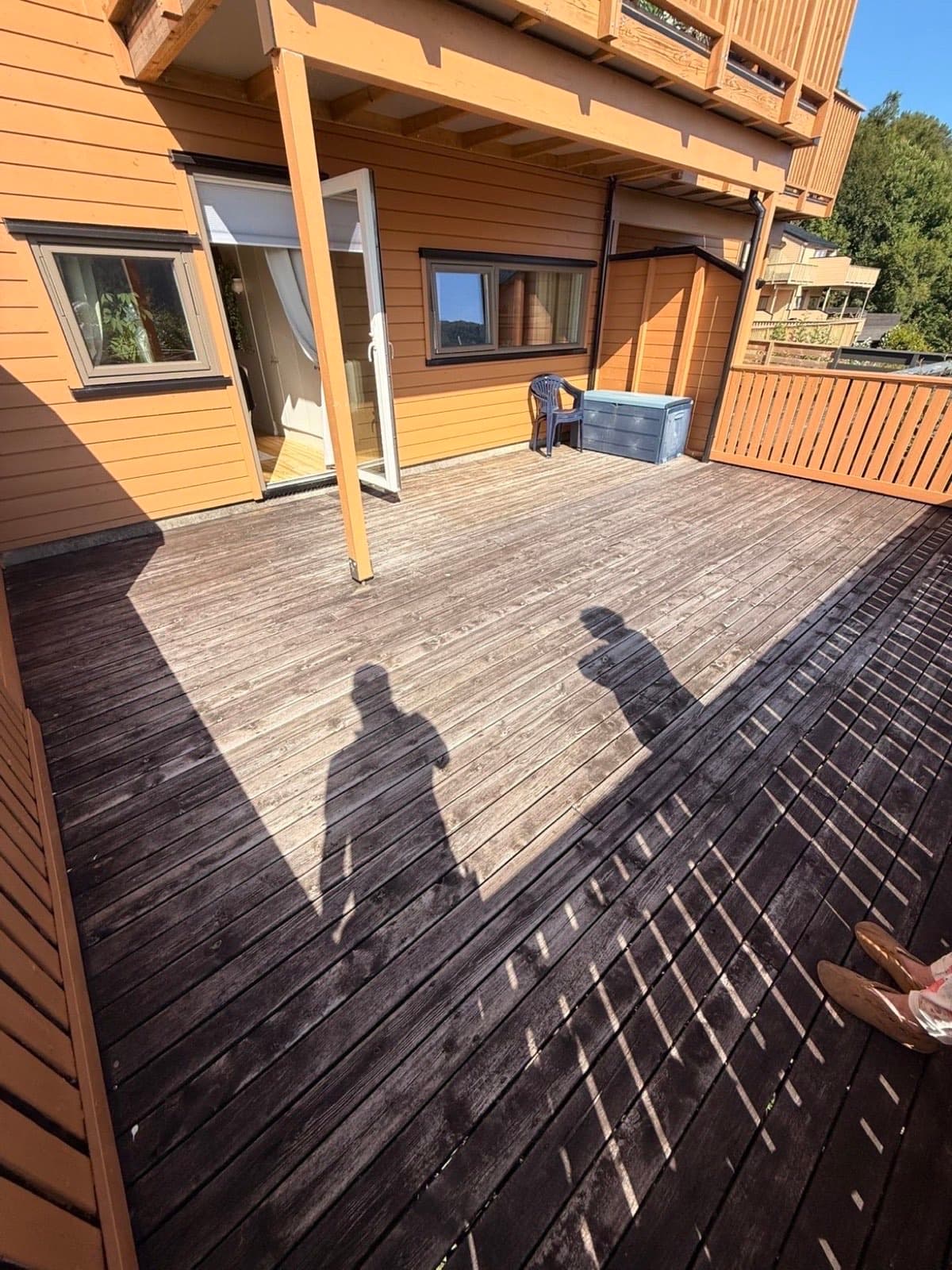 Nytt dekke på terrasse, før